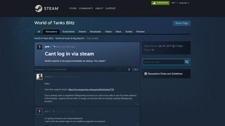 
                            6. Cant log in via steam :: World of Tanks Blitz Technical Issues & Bug ...