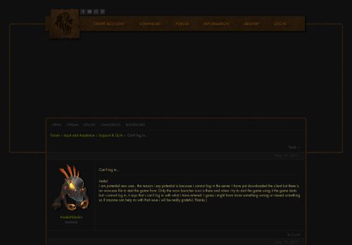 
                            5. Can't log in... - Warmane | Forum