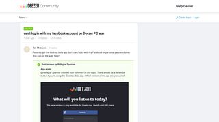 
                            13. can't log in with my facebook account on Deezer PC app | Deezer ...