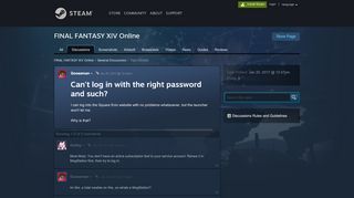 
                            8. Can't log in with the right password and such? :: FINAL FANTASY XIV ...