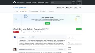 
                            5. Can't log into Admin Backend · Issue #8766 · joomla/joomla-cms ...