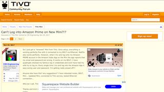 
                            13. Can't Log into Amazon Prime on New Mini?!? | TiVoCommunity Forum