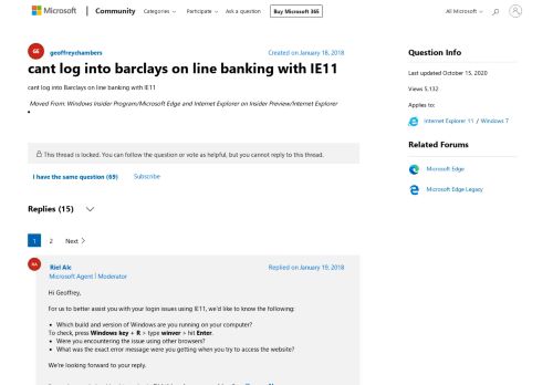 
                            12. cant log into barclays on line banking with IE11 - Microsoft Community