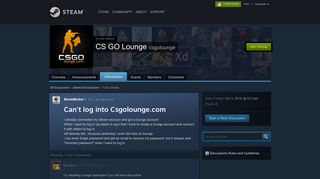 
                            2. Can't log into Csgolounge.com :: CS GO Lounge - Steam Community