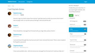 
                            2. Can't log into forms. - Mobirise Forums