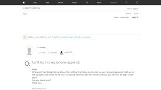 
                            3. Can't log into my iphone (apple id) - Apple Community