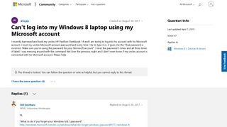 
                            11. Can't log into my Windows 8 laptop using my Microsoft account ...