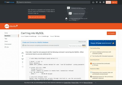 
                            3. Can't log into MySQL - Ask Ubuntu