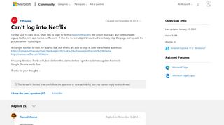 
                            3. Can't log into Netflix - Microsoft Community