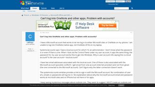 
                            12. Can't log into OneNote and other apps. Problem with accounts ...