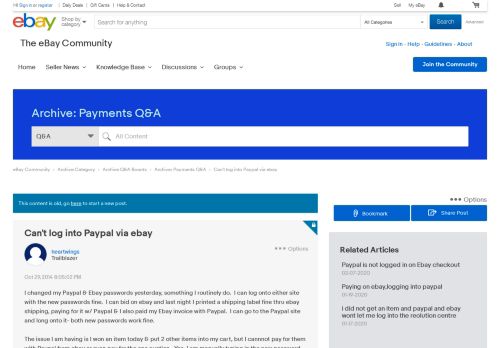 
                            3. Can't log into Paypal via ebay - The eBay Community