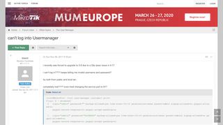
                            1. can't log into Usermanager - MikroTik - MikroTik - Forum