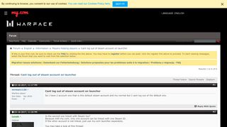 
                            13. Cant log out of steam account on launcher - Warface