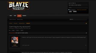 
                            9. Can't log to my account? | Blayze Games