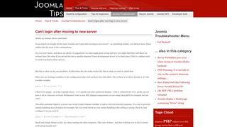 
                            12. Can't login after moving to new server | Joomla Troubleshooter ...