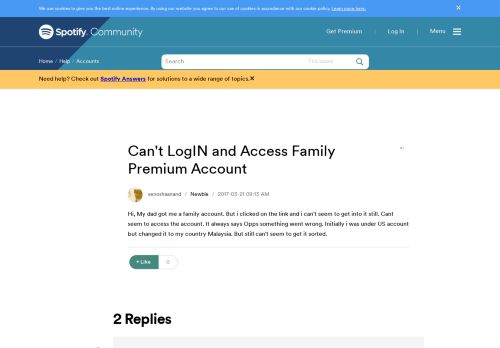 
                            7. Can't LogIN and Access Family Premium Account - The Spotify Community