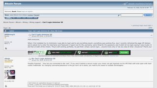 
                            7. Can't Login Antminer S9 - Bitcointalk