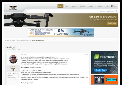 
                            10. Can't login! | DJI Mavic Drone Forum - Mavic Pilots