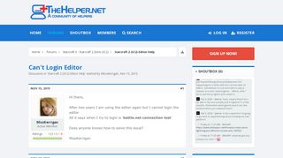 
                            4. Can't Login Editor | The Helper