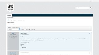 
                            2. can't login? - Epic Games Forums