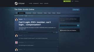 
                            3. Can't Login, ESO+ member, can't login... compensation?