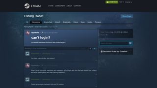 
                            1. can't login? :: Fishing Planet General Discussions - Steam Community