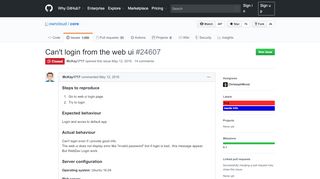 
                            8. Can't login from the web ui · Issue #24607 · owncloud/core · GitHub