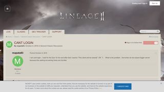 
                            5. CANT LOGIN - General Classic Discussion - Lineage II Community ...