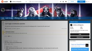 
                            2. Can't login in bethesda Launcher : elderscrollslegends - Reddit