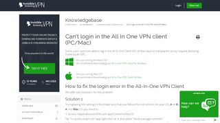 
                            4. Can't login in the All In One VPN client (PC/Mac) - ibVPN