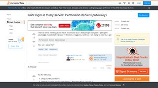 
                            5. Cant login in to my server: Permission denied (publickey) - Stack ...