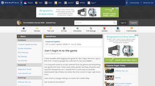 
                            1. Can't login in to the game | Fire Emblem Heroes Wiki - GamePress