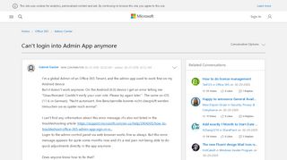 
                            1. Can't login into Admin App anymore - Microsoft Tech Community ...