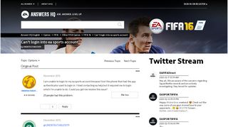 
                            2. Can't login into ea sports account - Answer HQ