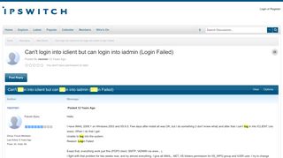 
                            12. Can't login into iclient but can login into iadmin (Login ...