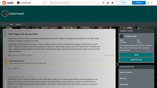 
                            5. Can't login into the launcher : LifeIsFeudal - Reddit