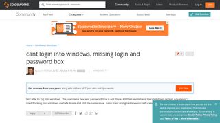 
                            1. cant login into windows. missing login and password box - Windows ...