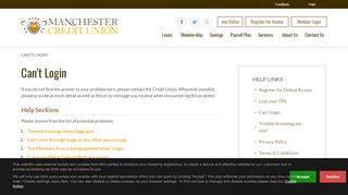 
                            10. Can't login - Manchester Credit Union