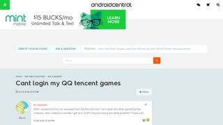 
                            3. Cant login my QQ tencent games - Android Forums at AndroidCentral.com