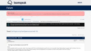 
                            3. Can't login on myTeamSpeak account with TS3 - TeamSpeak