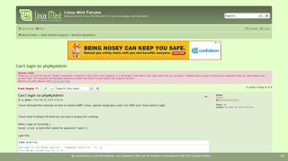 
                            12. Can't login on phpMyAdmin - Linux Mint Forums