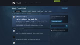 
                            2. can't login on the website? :: Life is Feudal: MMO General Discussions