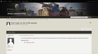 
                            7. Can't login on the XVM website - Off-Topic - World of Tanks ...