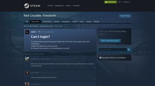 
                            3. Can't login? :: Red Crucible: Firestorm General Discussions