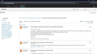 
                            2. Can't login root account due to can't find root shell - AIX Forum ...