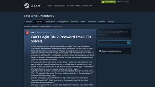 
                            3. Can't Login Tdu2 Password Email. Fix. Solved. :: Test Drive Unlimited ...