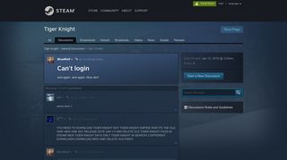 
                            6. Can't login :: Tiger Knight General Discussions - Steam Community