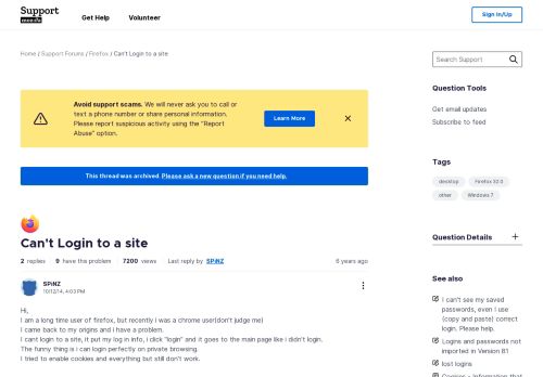 
                            6. Can't Login to a site | Firefox Support Forum | Mozilla Support