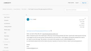 
                            3. Can't login to account through google and 404 erro... - Weebly ...