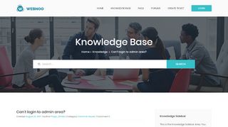 
                            11. Can't login to admin area? - WEBNOO Support